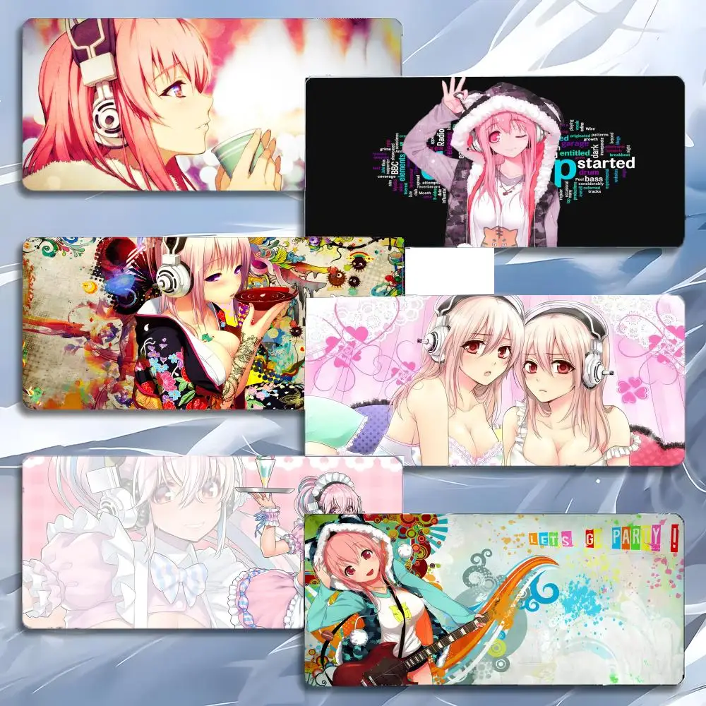 Pc Gaming Ultra - キャラクターかわいい S-スーパーソニコ マウスパッド マウスパッド 大型ゲーミング LockEdge