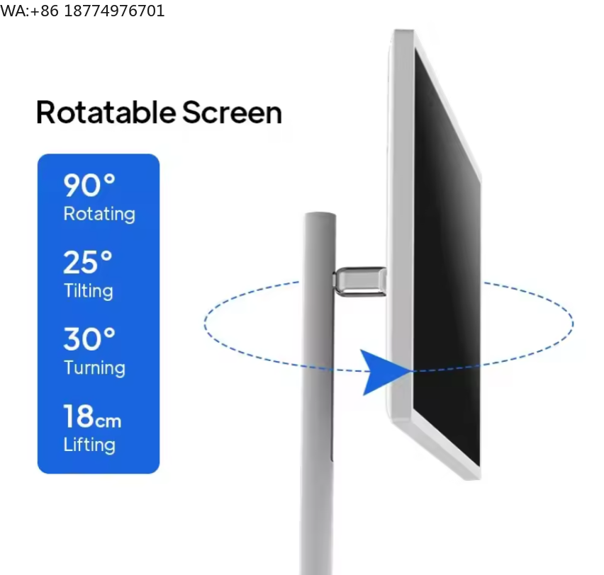 Monitor Stand - 32インチHD Android 12/13スマートスクリーン ワイヤレスモニター インタラクティブタッチLCDディスプレイ 内蔵バッテリー付き