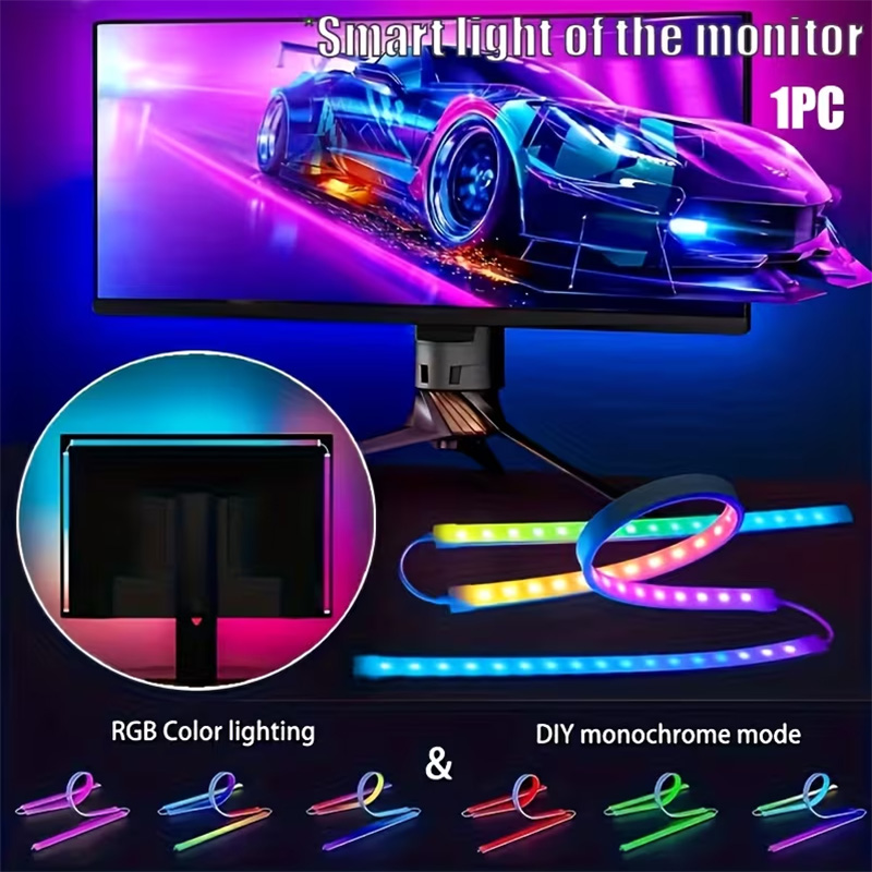 Rgb Light Strip - RGB ゲーミングライトストリップ モニターバックライト LED ディスプレイ同期 PC