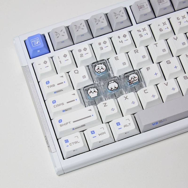 Pc Gaming Keyboards - Chiikawa 4 個手作り透明 PC バックライト付きパーソナライズされたキーキャップメカニカルキーボードゲーマー用カスタム装飾キーキャップ