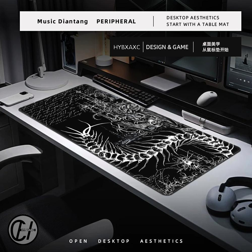 ブラックホワイトサイバーシジリズムデスクマットゴシックムカデ - Pc Gaming Aesthetic のレビューと価格