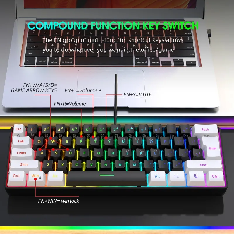 キーボードとマウス 60% コンピューターゲームコンボキット - Pc Gaming Kit のレビューと価格