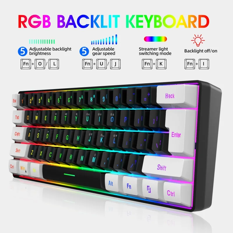 キーボードとマウス 60% コンピューターゲームコンボキット - Pc Gaming Kit のレビューと価格
