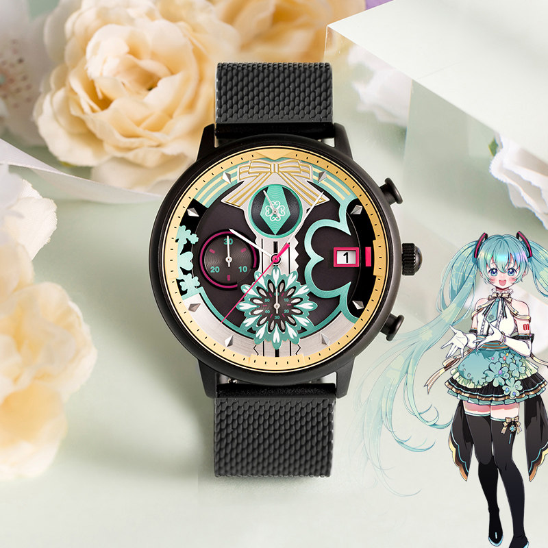 アニメフィギュア初音ミク腕時計ライトエネルギー充電合金ダイヤ - Pc Gaming Hatsune Miku のレビューと価格