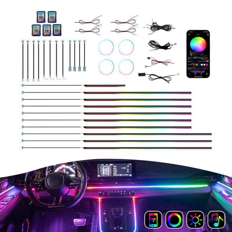 売上No.1 車用アンビエントライトキット 18in1/10 - Rgb Light Strip のレビューと価格