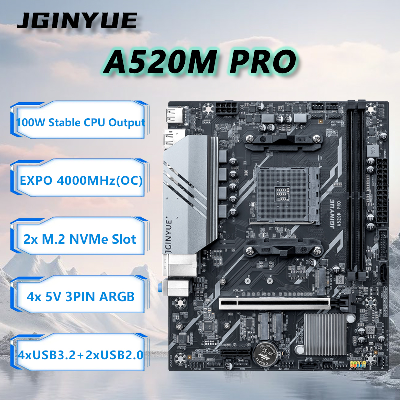 JGINYUE A520M PRO マザーボードキット、AM - Pc Gaming Kit のレビューと価格