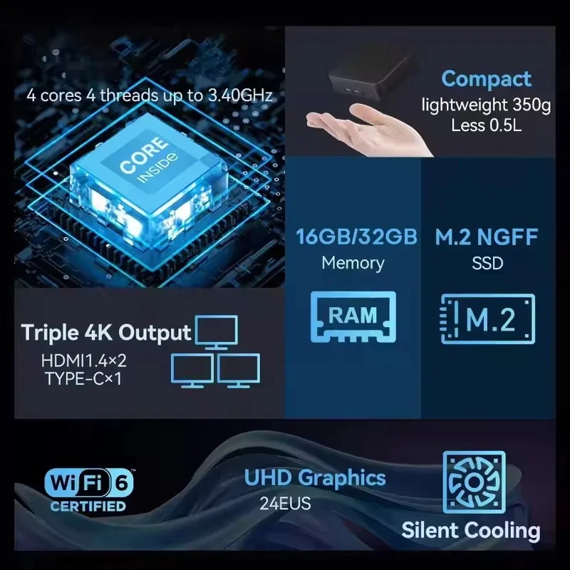 インテル Core i3 6100 ミニPC セール中 Wi - Pc Gaming I3 のレビューと価格