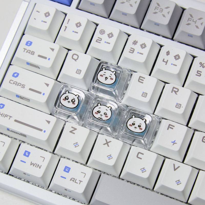 Chiikawa 4 個手作り透明 PC バックライト付きパ - Pc Gaming Keyboards のレビューと価格