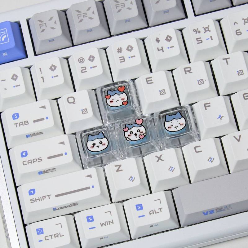 Chiikawa 4 個手作り透明 PC バックライト付きパ - Pc Gaming Keyboards のレビューと価格