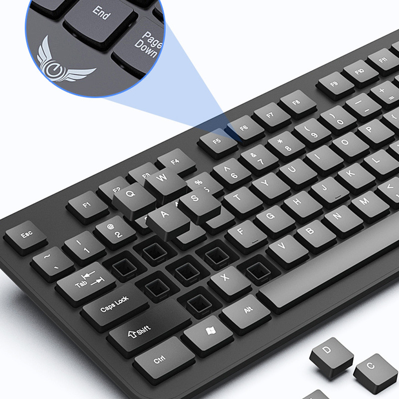 2.4Gワイヤレスキーボードマウスセット 104キー標準キー - Pc Gaming Kit のレビューと価格