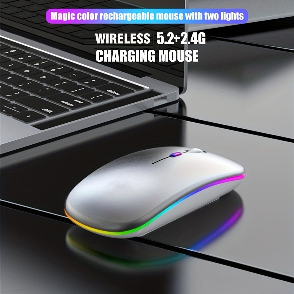 ワイヤレスマウス RGB 充電式 USB 2.4GHz Bl - Pc Gaming Handheld のレビューと価格