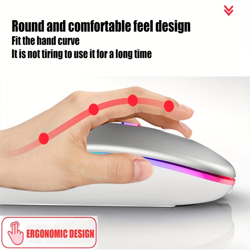 ワイヤレスマウス RGB 充電式 USB 2.4GHz Bl - Pc Gaming Handheld のレビューと価格