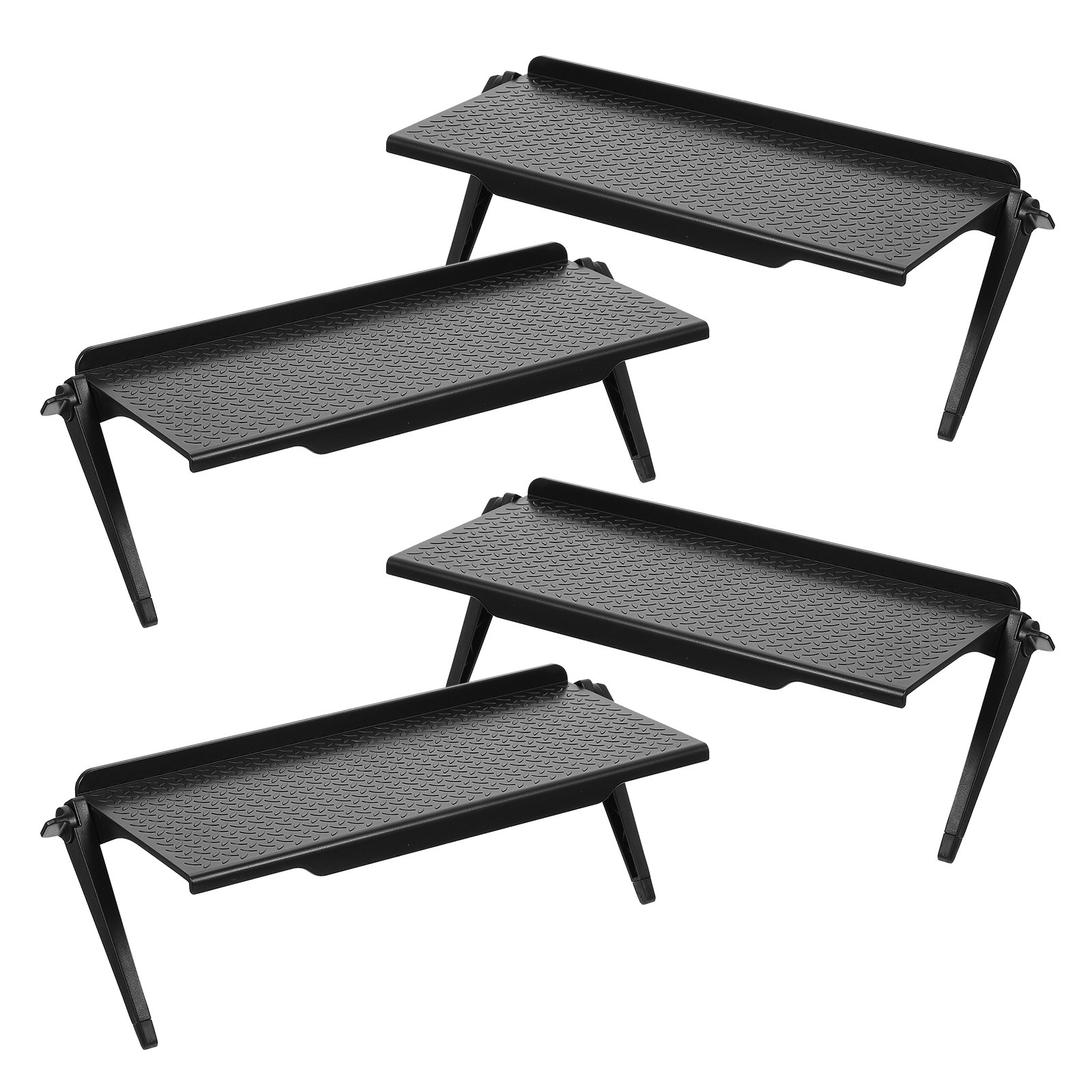 4個セット 調節可能な穴あけ不要 テレビ上部棚 プラスチック - Monitor Stand のレビューと価格