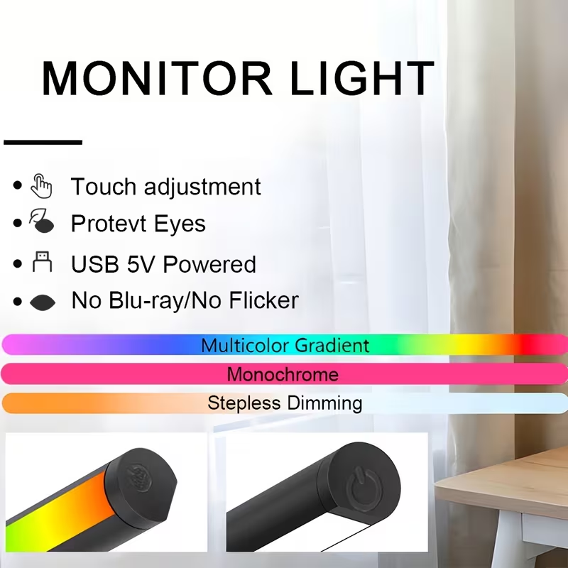 コンピューターモニタースクリーンライトバー LED デスクラ - Monitor Stand のレビューと価格