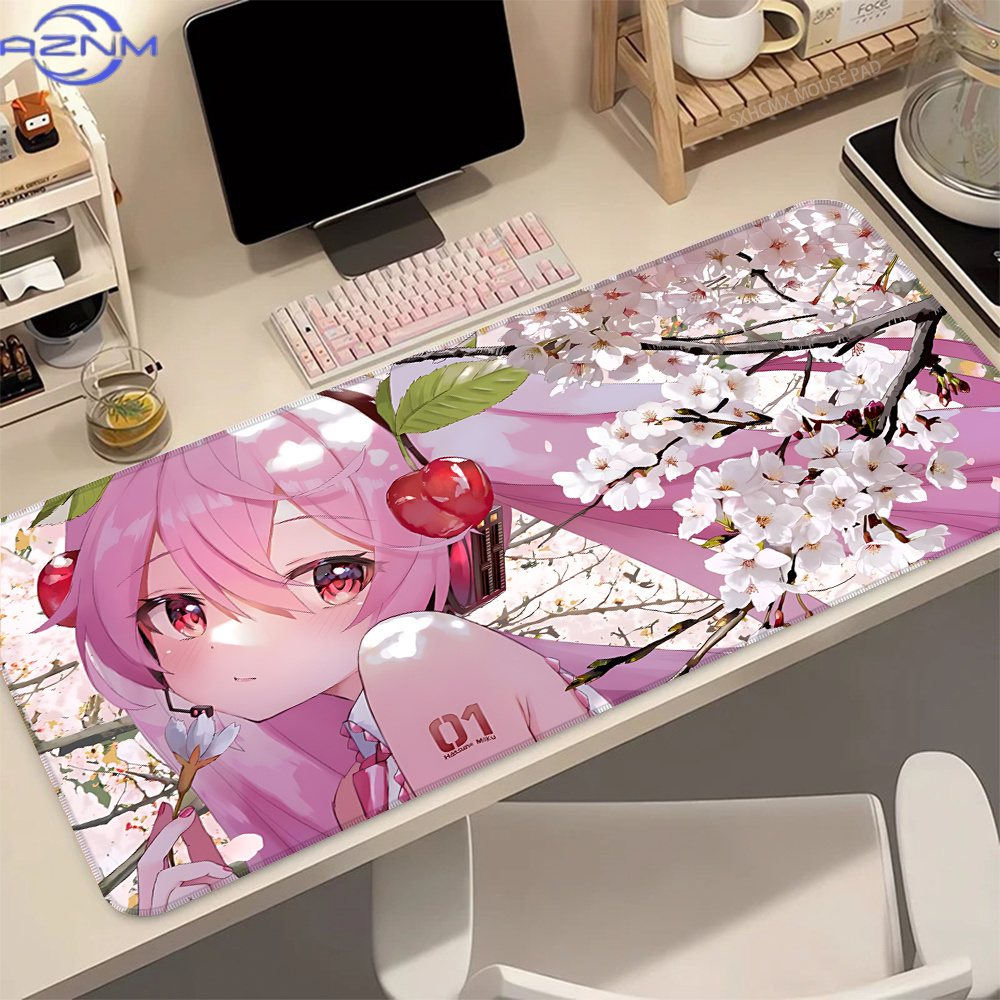 初音ミク ピンクサクラ カワイイ大型拡張ゲーミングマウスパッ - Pc Gaming Hatsune Miku のレビューと価格