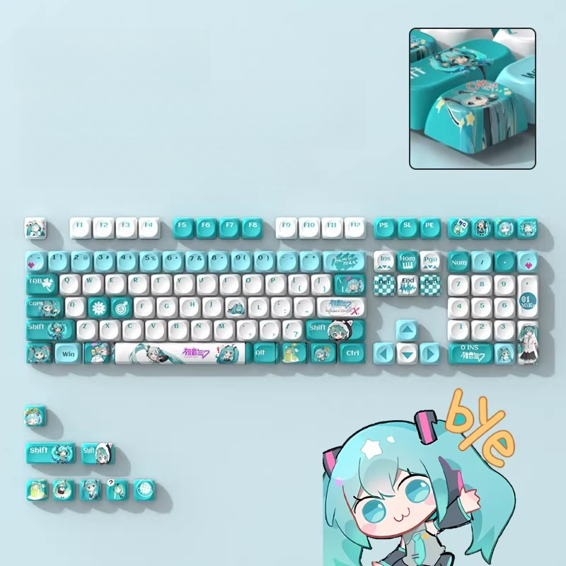 アニメメカニカルキーボードキーキャップかわいい初音ミクフィギ - Pc Gaming Hatsune Miku のレビューと価格